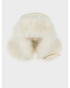 Шапка-ушанка с отделкой из меха лисы Yves salomon