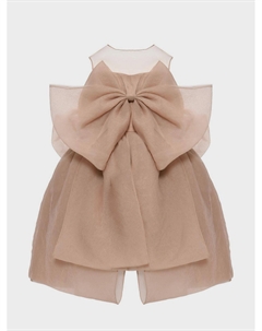 Платье с бантом, бежевое Maison ava