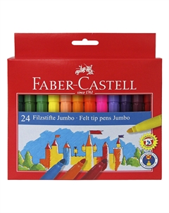 Фломастеры "Jumbo" в картонной коробке, 24 шт Faber-castell