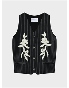 Жилет в полоску с вышивкой Ermanno scervino