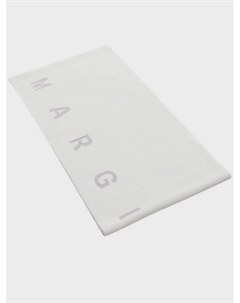 Шарф с серебристым лого, белый Mm6