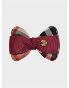 Зажим для волос с бантом бабочкой и лентой бордо Tais