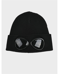 Шапка с очками на подвороте, черная C.p. company