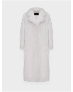 Пальто из эко меха, белое Flashin'
