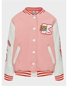 Куртка-бомбер с белыми рукавами и лого на спине Kenzo