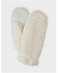 Меховые варежки, белые Yves salomon
