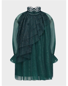 Платье из фатина с рюшами, зеленое Eirene