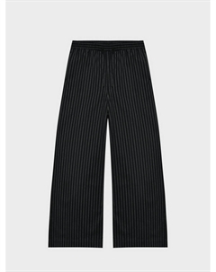 Брюки в полоску, черные Ermanno scervino