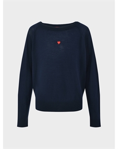 Тёмно-синий джемпер с красным сердечком Max&co