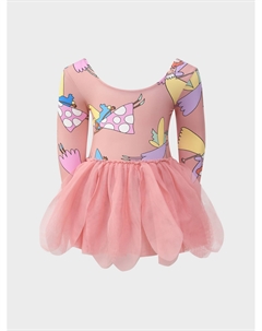 Платье-боди с пышной юбкой, принт феи Stella mccartney