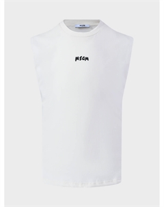 Футболка оверсайз без рукавов Msgm
