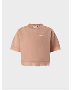 Футболка с белым лого, розовая Aspesi