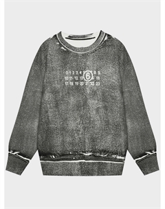 Свитшот с лого, серый Mm6