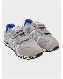 Замшевые кроссовки с меховой отделкой Premiata