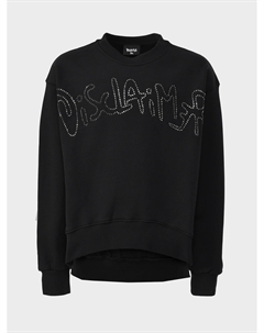 Свитшот с лого из стразов Disclaimer