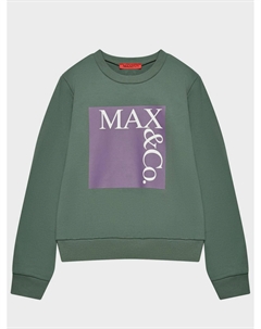 Свитшот с лого, зеленый Max&co