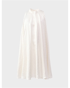 Платье со сплошным лого, белое Balmain