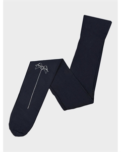 Темно-синие колготки с бантом из стразов Story loris