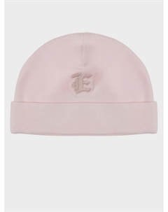 Розовая шапка с вышитым лого Ermanno scervino