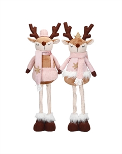 Фигурка Олень, 2 вида, розово-коричневый, 17x11x39/56 см Timstor