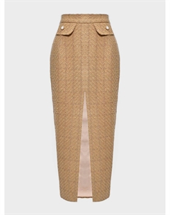 Твидовая юбка-карандаш, коричневая Masterpeace