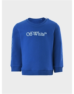 Свитшот с белым лого, синий Off-white