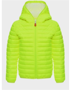 Стеганая куртка с капюшоном, желтая Save the duck