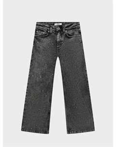 Джинсы со стразами, темно-серые Msgm