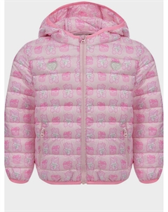 Стеганая куртка со сплошным принтом "медвежата" Guess