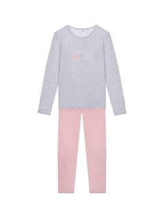 Хлопковая пижама с принтом "ON" Sanetta