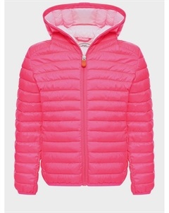 Стеганая куртка с капюшоном, розовая Save the duck