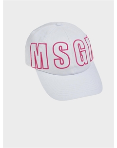 Бейсболка с крупным лого, белая Msgm