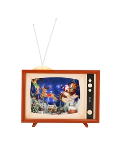 Новогодний сувенир "Телевизор" LED с адаптером, 25,72x16,19x39,37 см Timstor