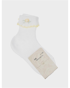 Белые носки с желтым кантом Story loris