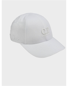Бейсболка с вышитым лого в тон, белая C.p. company