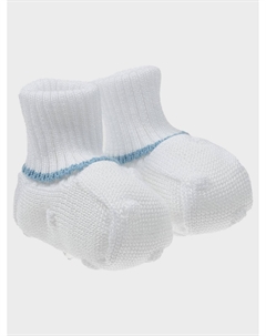 Белые пинетки с синим кантом Marlu