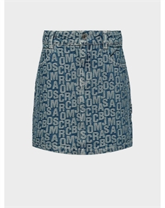 Джинсовая юбка со сплошным лого Marc jacobs