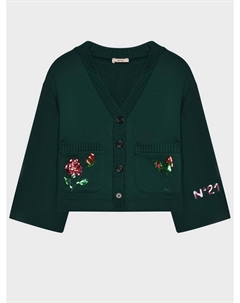 Спортивная куртка с вышивкой из пайеток, зеленая No21