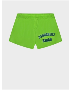 Шорты для купания с лого, салатовые Dsquared2