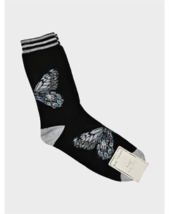 Носки с принтом "бабочки", черные Story loris