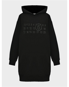 Платье-худи, черное Mm6