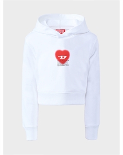 Толстовка-худи лого с сердечком на груди Diesel