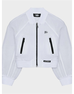 Жакет с черной отделкой, белый Karl lagerfeld