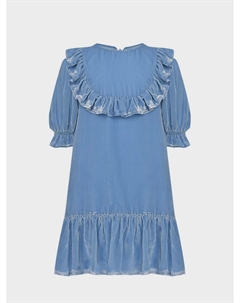 Бархатное платье с оборками Eirene