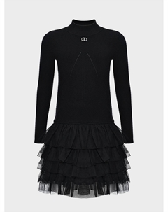 Платье с пышной юбкой, черное Twinset