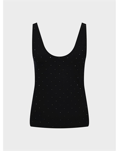 Топ майкой со стразами, черный Flashin'