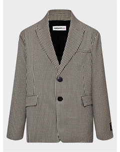 Пиджак в черно-бежевую клетку Patrizia pepe