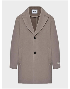 Однобортное пальто с лого Msgm