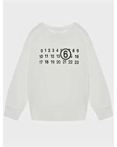 Свитшот с черным лого, белый Mm6