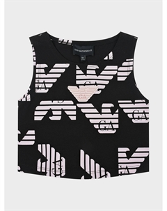 Топ со сплошным лого, черный Emporio armani